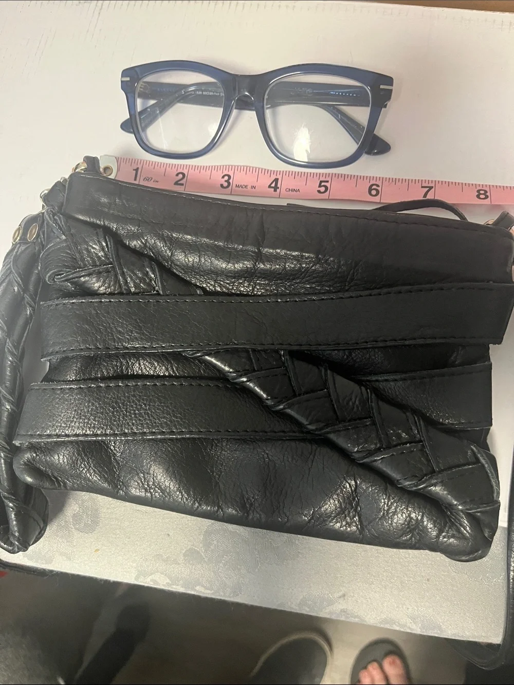 Elegant Black Leather Crossbody Bag